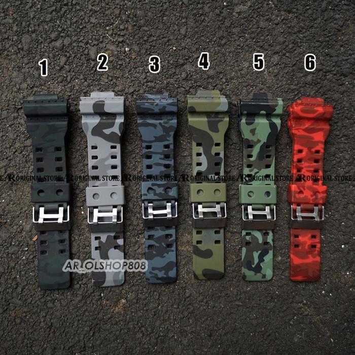 Gambar Strap Tali Jam casio Gshock GAC-100 GAC100 Army Loreng GA100 GA-100 - 1 Hitam dari Ar-olshop808 undefined Tokopedia