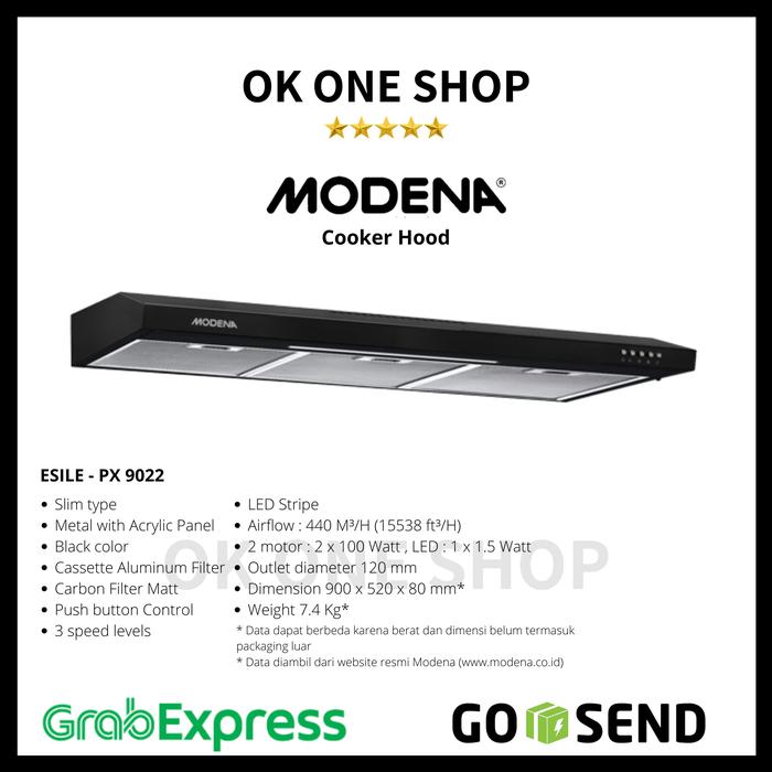 cooker hood modena px 9022