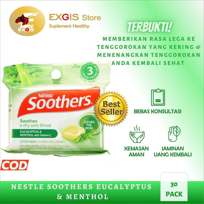 Gambar Nestle Soothers Eucalyptus & Menthol - 3X10 Packs dari Exgis Store undefined Tokopedia