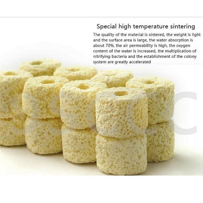 Gambar Media Filter Aquarium Penjernih Air/ bio ring warna kuning dan merah dari Toko Arin Parabola undefined 5 Tokopedia