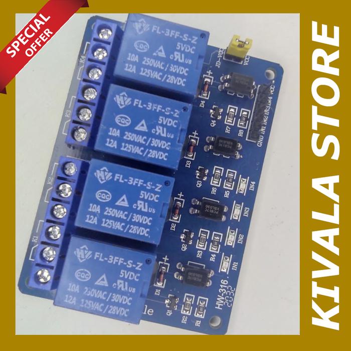 Relay 5v 4 channel module arduino raspberry