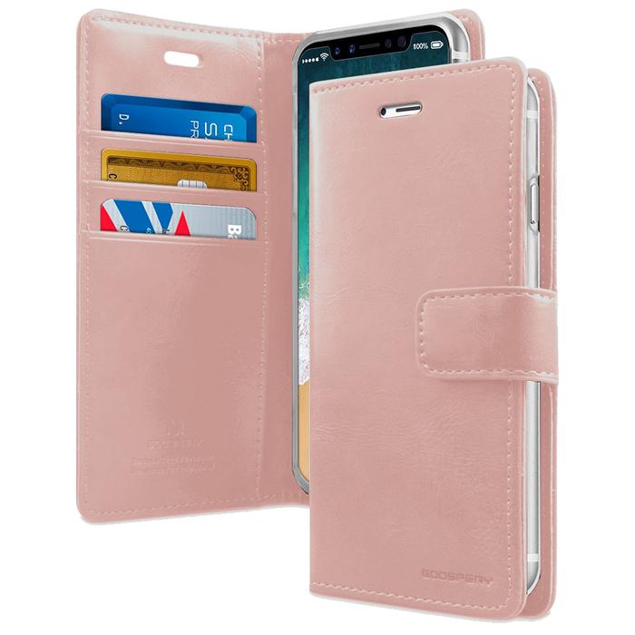 Gambar GOOSPERY Samsung Galaxy A6 Plus 2018 A605 Blue Moon Diary Case - Rose Gold dari Goospery Indonesia undefined Tokopedia