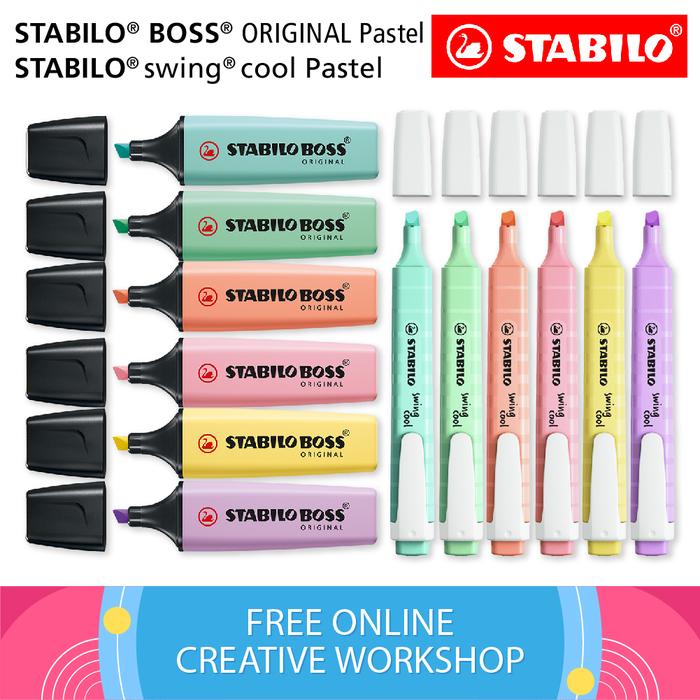 Gambar STABILO Set 12 - Warna Pastel BOSS Original Swing Cool Highlighter dari STABILO INDONESIA undefined Tokopedia