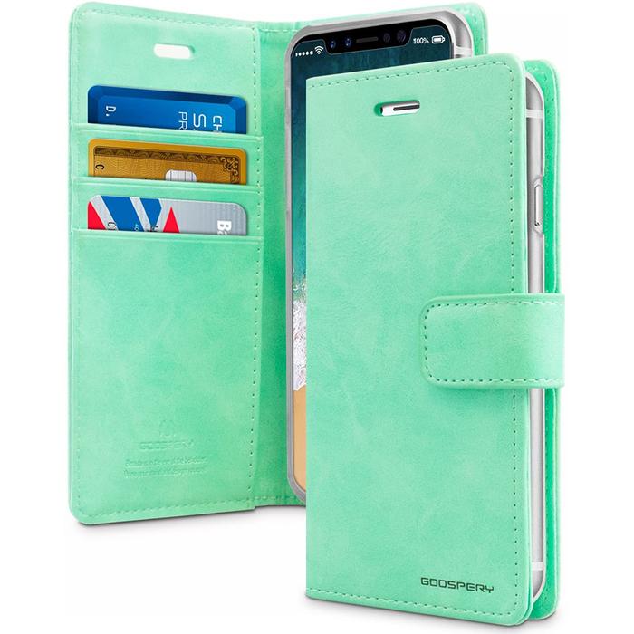 Gambar GOOSPERY Samsung Galaxy A6 Plus 2018 A605 Blue Moon Diary Case - Mint dari Goospery Indonesia undefined Tokopedia