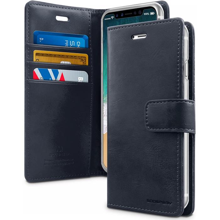 Gambar GOOSPERY Samsung Galaxy A6 Plus 2018 A605 Blue Moon Diary Case - Navy dari Goospery Indonesia undefined Tokopedia