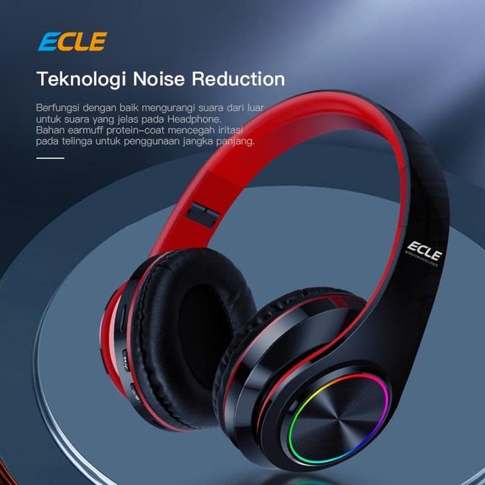Jual Headset Headphone Wirelees Bluetooth Gaming Stereo ECLE