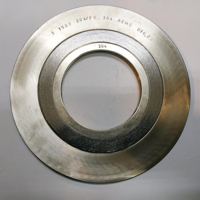 Teadit 9000IR18304GR1500 Spiral Wound Gasket with 304SS Inner Ring SurSeal Inc 18 Pipe Size x