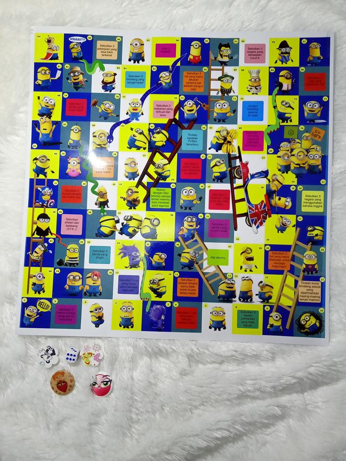 Gambar MAINAN EDUKASI ULAR TANGGA MINION 30 CM BOARD GAME dari Arling Online Shop undefined Tokopedia