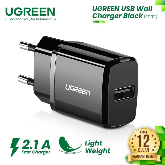 Gambar UGREEN USB Wall Charger 50459 Black dari Blessing Computer Bali undefined Tokopedia