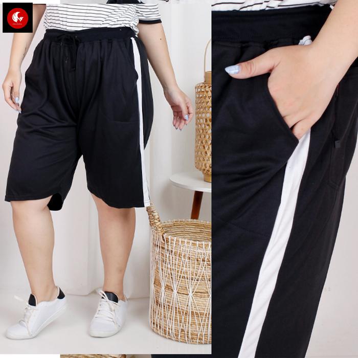 Gambar Okechuku VAREL BIG Celana Pendek BIG SIZE Celana Pendek Wanita JUMBO - Hitam dari Okechuku undefined Tokopedia