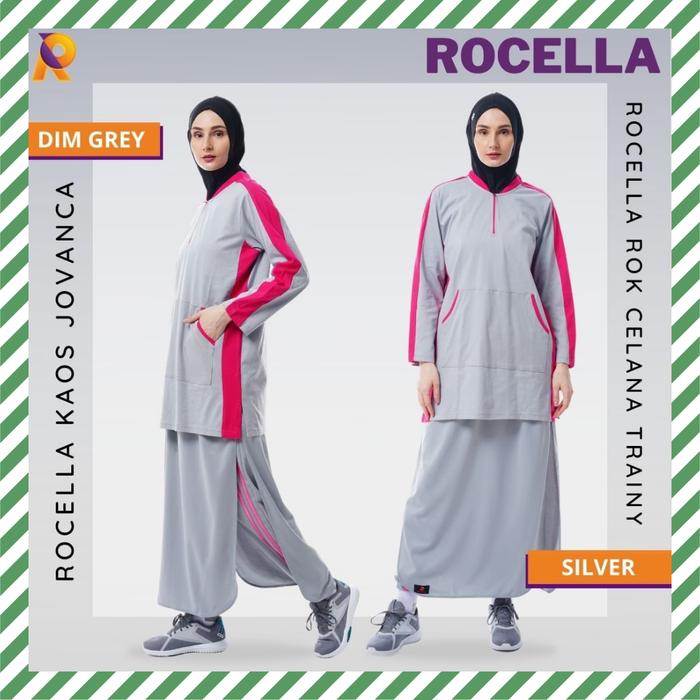 Gambar Setelan Olahraga Wanita "Jovanca & Trainy" - Pakaian Olahraga Muslimah - Dim Grey, L-XL dari Syakira Muslim Store undefined Tokopedia