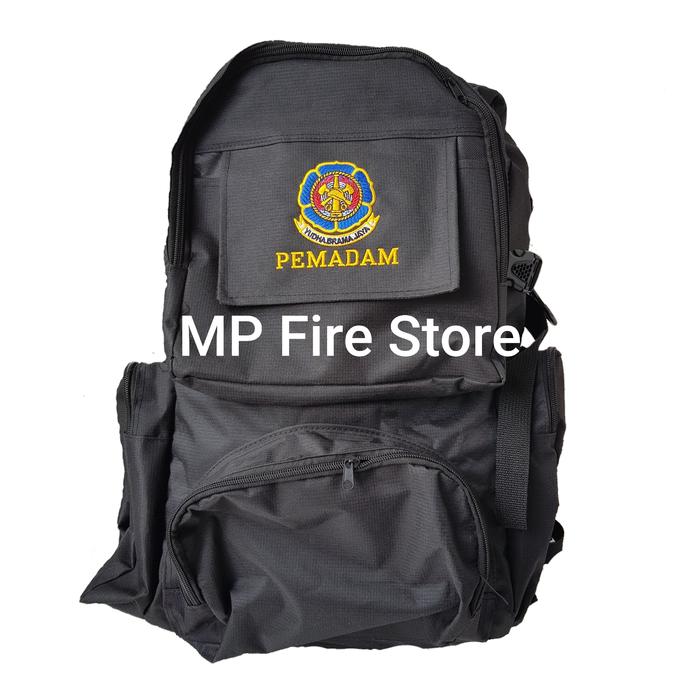 Gambar Tas Ransel Punggung Backpack Pemadam Kebakaran DAMKAR Hitam Besar dari MP Fire Store undefined Tokopedia