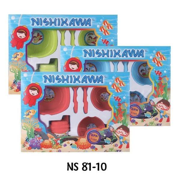 Gambar Perlengkapan makan bayi /Nishikawa kemasan medium / Baby feeding set - Ungu dari Seven Kado undefined Tokopedia