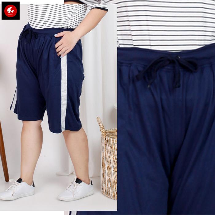 Gambar Okechuku VAREL BIG Celana Pendek BIG SIZE Celana Pendek Wanita JUMBO - Navy dari Okechuku undefined Tokopedia