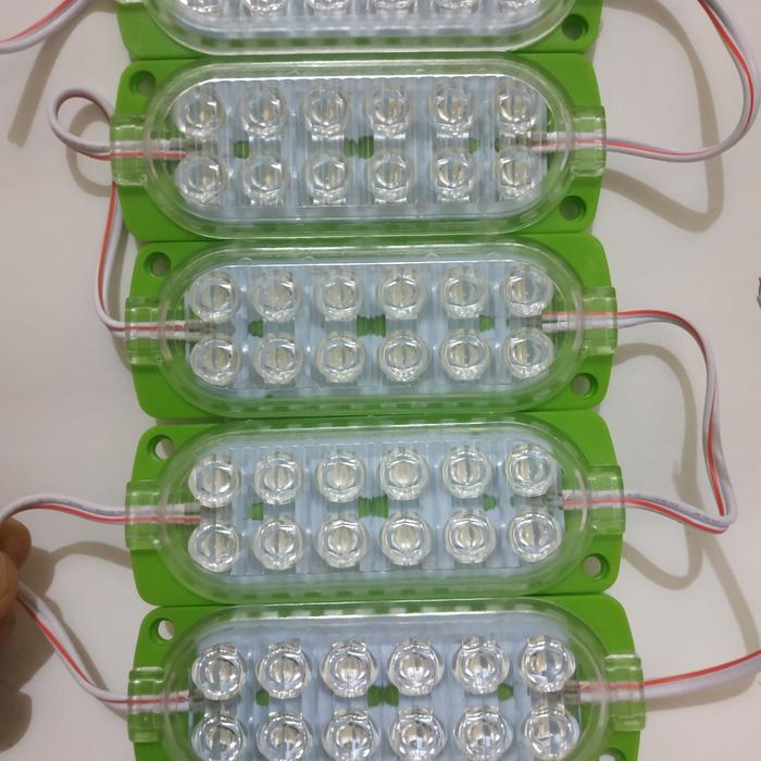 Gambar Lampu Led 12 mata 12Volt Lampu modul led 12 mata Dc 12 Volt putih - Hijau dari KALLISTA ELEKTRONIK undefined Tokopedia