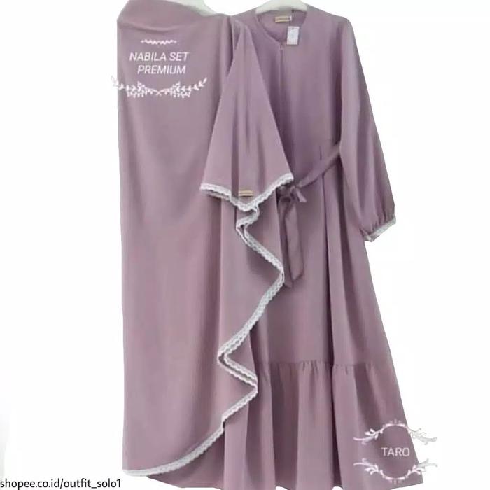 Gambar Nabila Set Syari /Gamis Syari - taro dari @Rose Store undefined Tokopedia