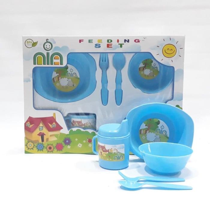 Gambar NIA FEEDING SET MEDIUM - TEMPAT MAKAN BAYI - Biru dari Seven Kado undefined Tokopedia