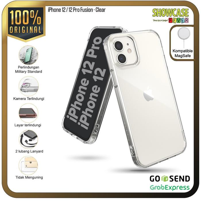 Gambar Casing Ringke Compatible For iPhone 12 / 12 Pro Fusion Softcase Magsafe Anti Crack Hybrid Case Tipis Anti Slip Full Cover Protector Layar Kamera Pelindung Screen Camera Slim Armor Hybrid Hardcase Tahan Banting Military Drop TPU Bumper - Clear dari ShowcaseFever undefined Tokopedia