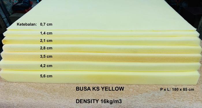 Gambar Busa Spon Sponge KS Kuning Kasur, Sofa, Jok, Matras, Matrass - 180x85x0,7cm dari Aneka Baru Online_NEW undefined Tokopedia