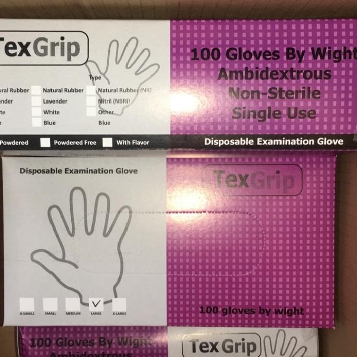 Gambar Sarung tangan latex TexGrip isi 100 pcs free-powder - L dari raffatih.id_store undefined Tokopedia