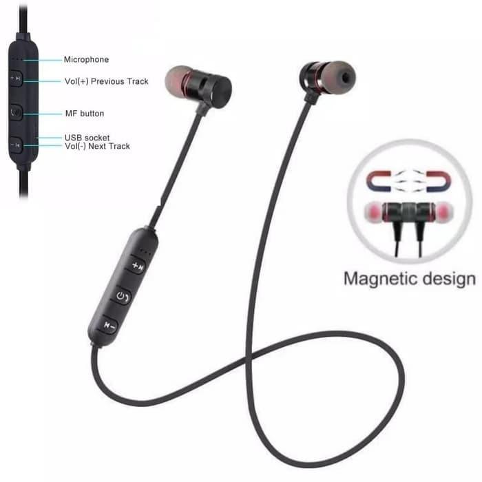 Gambar Headset HF Bluetooth Sport Samsung Earphone Metal Solid Magnet BM1 - Hitam dari Jess grosir accessories undefined Tokopedia