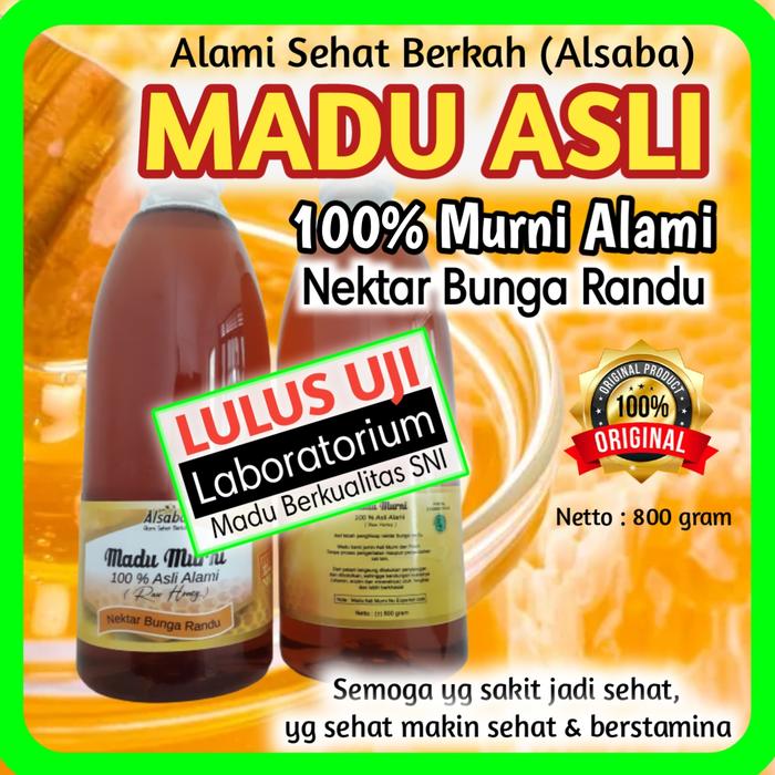 Gambar MADU MURNI ASLI alami tanpa Campuran dari Lebah Bunga randu dari ALSABA - Alami Sehat Berkah undefined Tokopedia