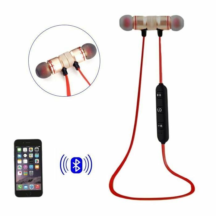 Gambar Headset HF Bluetooth Sport Samsung Earphone Metal Solid Magnet BM1 - Gold dari Jess grosir accessories undefined Tokopedia