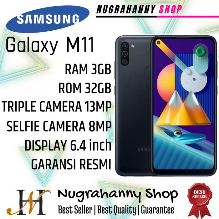 Jual Samsung Galaxy M11 RAM 3GB/32GB Garansi Resmi Hitam Kab