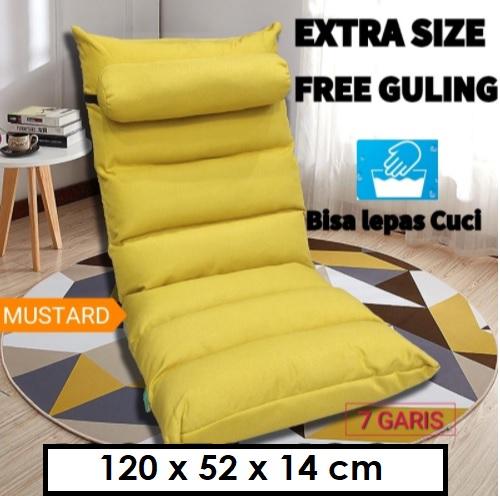 Gambar Tatami lazy sofa / portable sofa bed / kursi lantai tatami bisa lipat - D Mustard dari TOS (That Online Shop) undefined Tokopedia