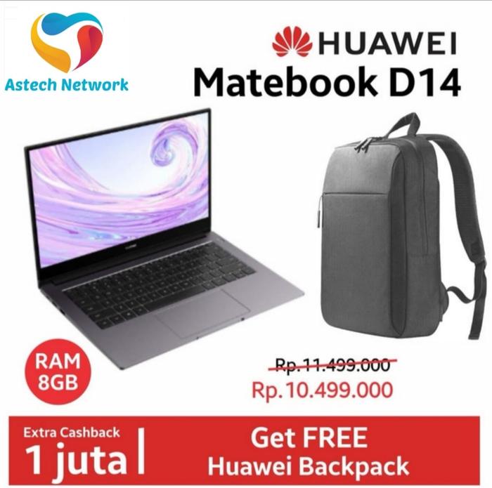 Gambar HUAWEI MATEBOOK D14 8GB 256GB Intel i3 GARANSI RESMI - Intel Core i5 dari Astech Network Official undefined Tokopedia