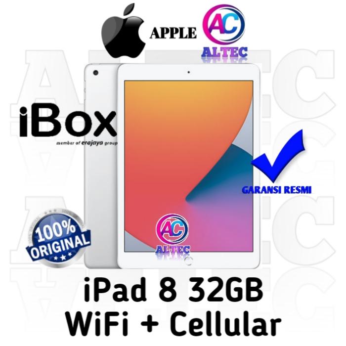 Gambar iPad 8 8th 2020 10.2" Wifi Cellular Cell 32GB GARANSI RESMI - SILVER dari Altec Cellular undefined Tokopedia