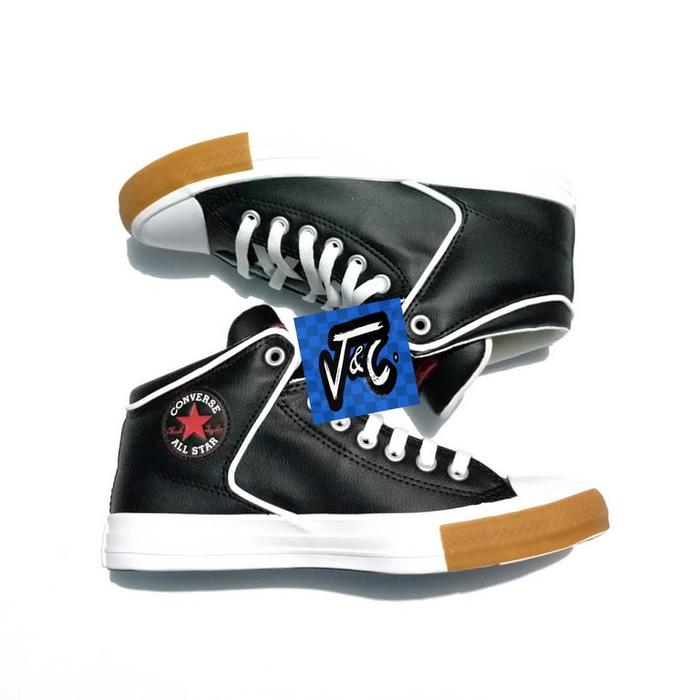 Faux Leather Chuck Taylor Street Mid Leather Converse Chuck Taylor