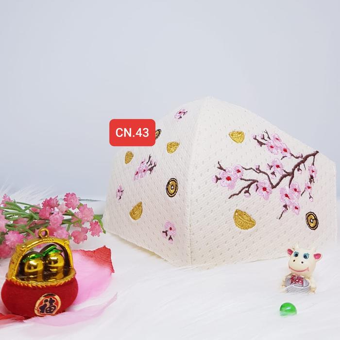 Gambar Masker Imlek CN43 - CN48 - Putih, L dari Tk Sumber Rejeki undefined Tokopedia