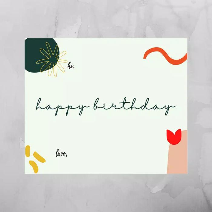 Gambar Kartu Ucapan/Gift Card/Greeting Card/Birthday Card - Birthday B dari SWEETBOXSTORE undefined Tokopedia