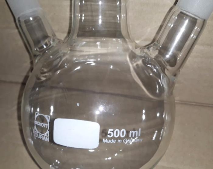 Gambar labu leher tiga 250, 500 ml boiling triple neck - 500 ml DURAN dari Pharmachemical9 undefined Tokopedia