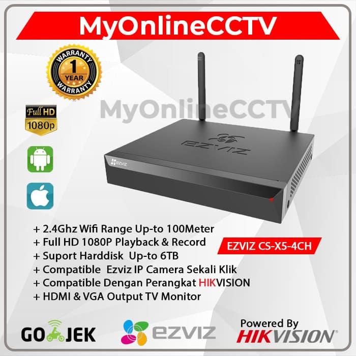 Gambar EZVIZ X5S 4Ch NVR IP Camera Paket CCTV Wireless Wifi By Hikvision - X5S Only dari MyOnlineCCTV undefined Tokopedia