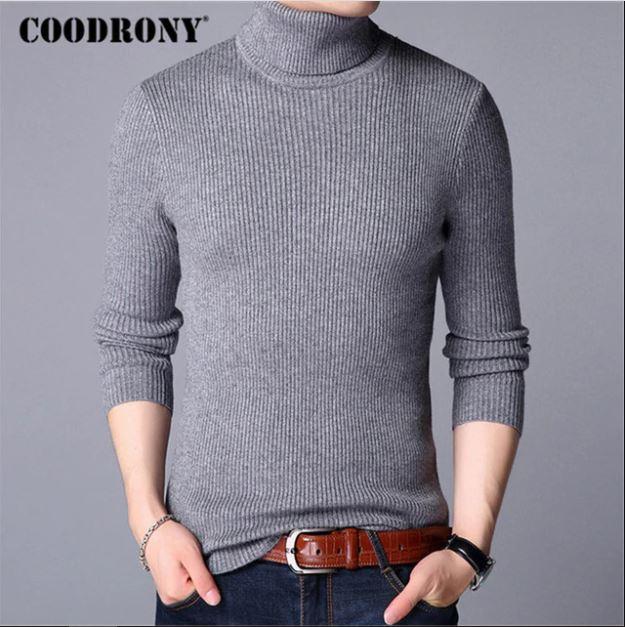 Gambar Turtleneck Sweater Slim Fit Korea Top Musim Dingin Pria - Abu-abu, M dari Khatazi Collection undefined Tokopedia