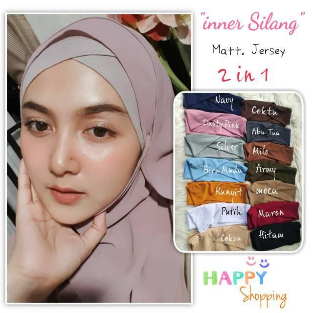 Gambar MELODI CIPUT SILANG - INNER HIJAB MELODY - DALEMAN KERUDUNG - Putih dari SummyCollections undefined Tokopedia