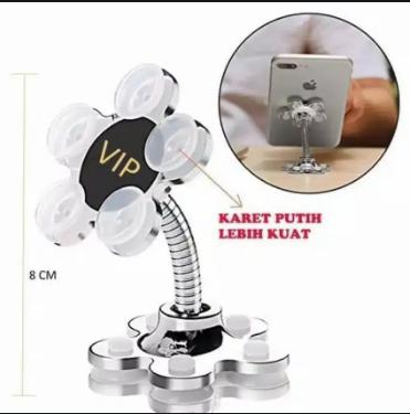 Gambar Holder HP VIP Gurita 2 Sisi Flexible 360 Degree Flower VIP Universal - Putih dari JE Living Store undefined Tokopedia