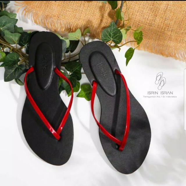 Gambar SANDAL JEPIT ISRIN ISRAN (ORIGINAL) - HItamMerah, 36 dari Nairin undefined Tokopedia
