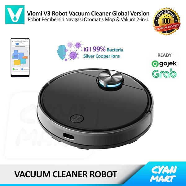 Gambar Robot Vacuum Cleaner Viomi V3 Anti Bakteri Mop & Vakum 2-in-1 - Global dari CyanMart undefined Tokopedia