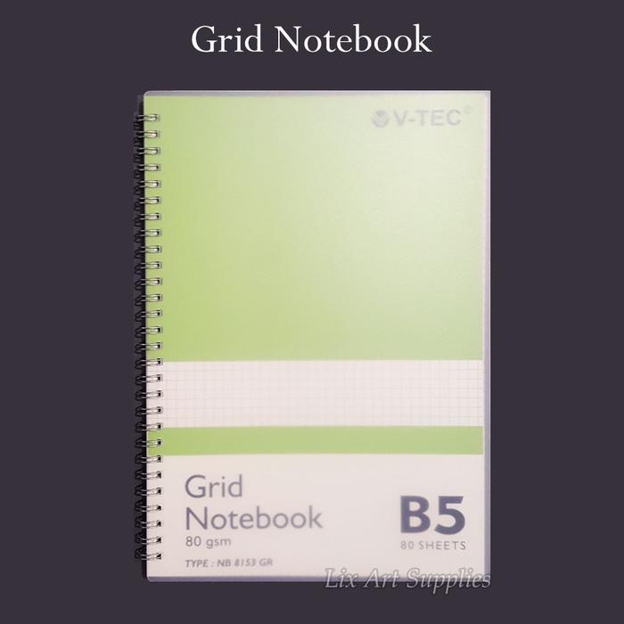 Gambar V-TEC Grid Notebook 80 gsm - 80 lembar - B5 dari Lix Art Supplies undefined Tokopedia