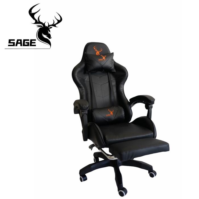 Gambar Sage SG-801 Gaming Chair / Kursi Gaming With Footrest - Hitam dari hans computer Kota Administrasi Jakarta Pusat Tokopedia