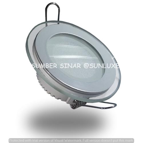 Gambar downlight led kaca 18 watt sinar putih lampurumah - Putih, bulat dari Sumber-sinar undefined Tokopedia