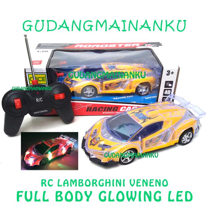 Gambar Mobil RC Remote Control / Remot / Radio Kontrol LED Full Body Ferrari - Lambo Merah dari Gudangmainanku undefined 5 Tokopedia