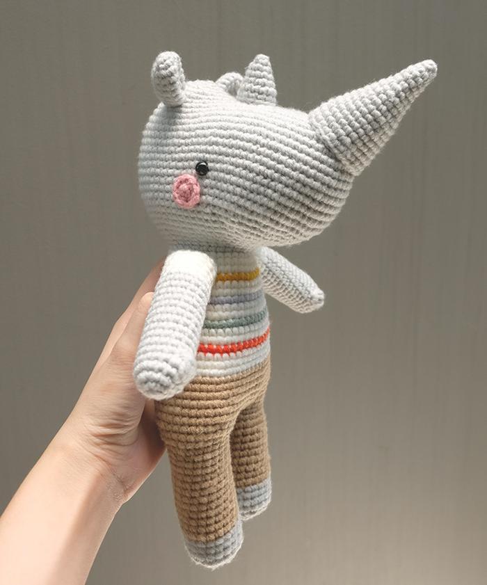 Gambar Ren the rhino amigurumi dari TOROO Studio undefined Tokopedia