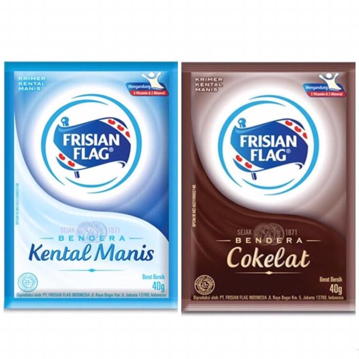 Gambar Bendera Frisian Flag Susu Kental Manis SKM Sachet isi 6 x 40 gr - Cokelat dari Sari Nadi Groceries undefined Tokopedia