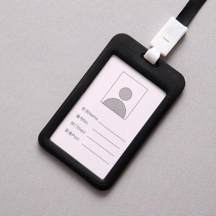 Gambar PasarBB-ID Card Holder / Name Tag / Gantungan Kartu Nama-N011 - Hitam dari zero p_NEW undefined Tokopedia