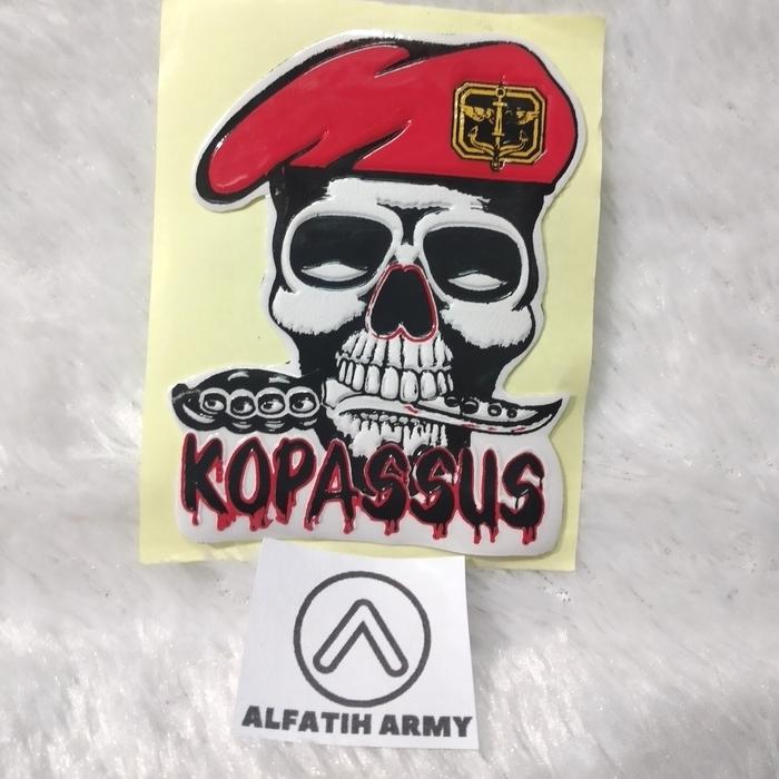 Jual Stiker Kopassus Tengkorak Al Fatih Army Baret Timbul Motor 5x7 Cm Kota Cimahi Al Fatih Army Tokopedia