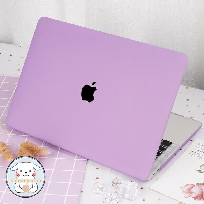 Gambar Matte Case Macbook AIR 13" A1466 PROMO Gratis Keyboard Cover Silicone - Ungu Cut logo dari CONTENTO_SHOPID undefined Tokopedia